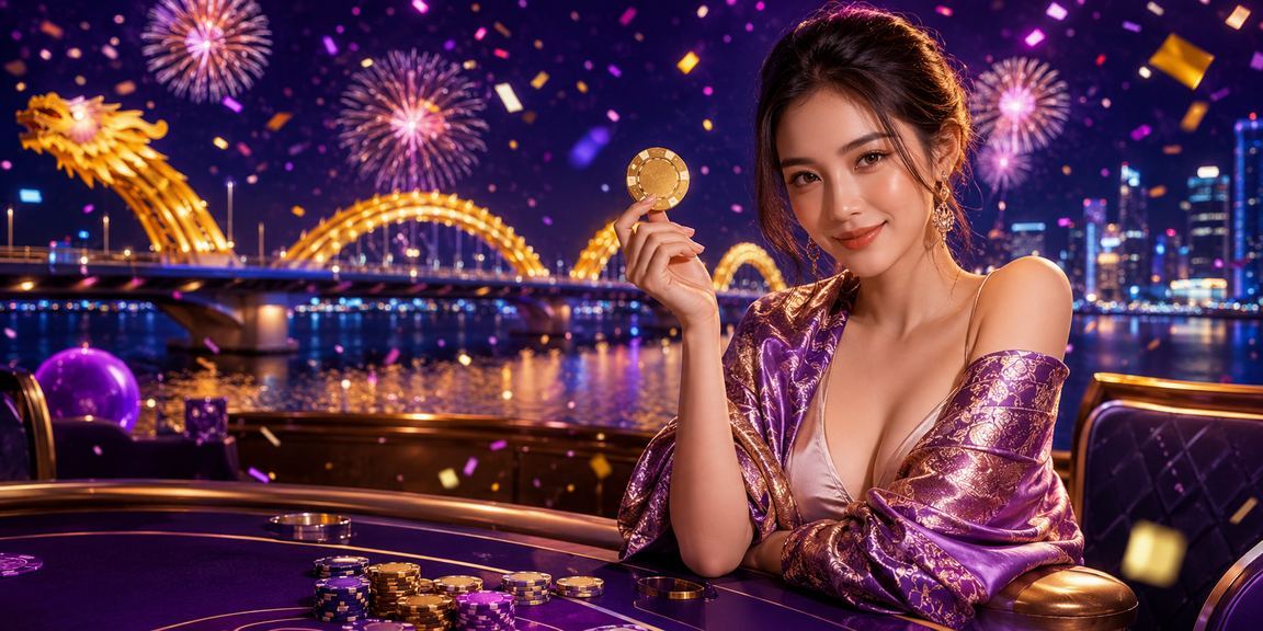 Cảnh đêm Đà Nẵng với người chơi trực tuyến tại quán cà phê truy cập cá cược thể thao