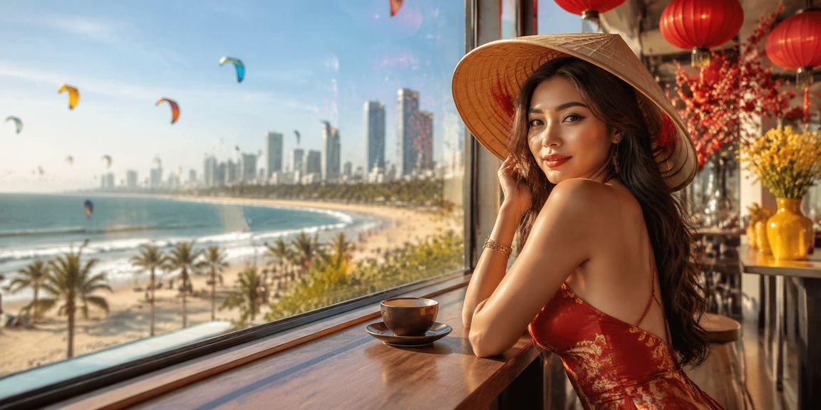 Hình ảnh mũi né với chiếc nón lá truyền thống gợi cảm hứng cho chủ đề game slots văn hóa Việt